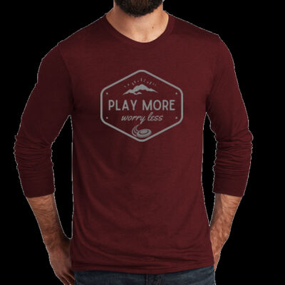 Play More - Unisex Tri Blend Long Sleeve Tee Thumbnail